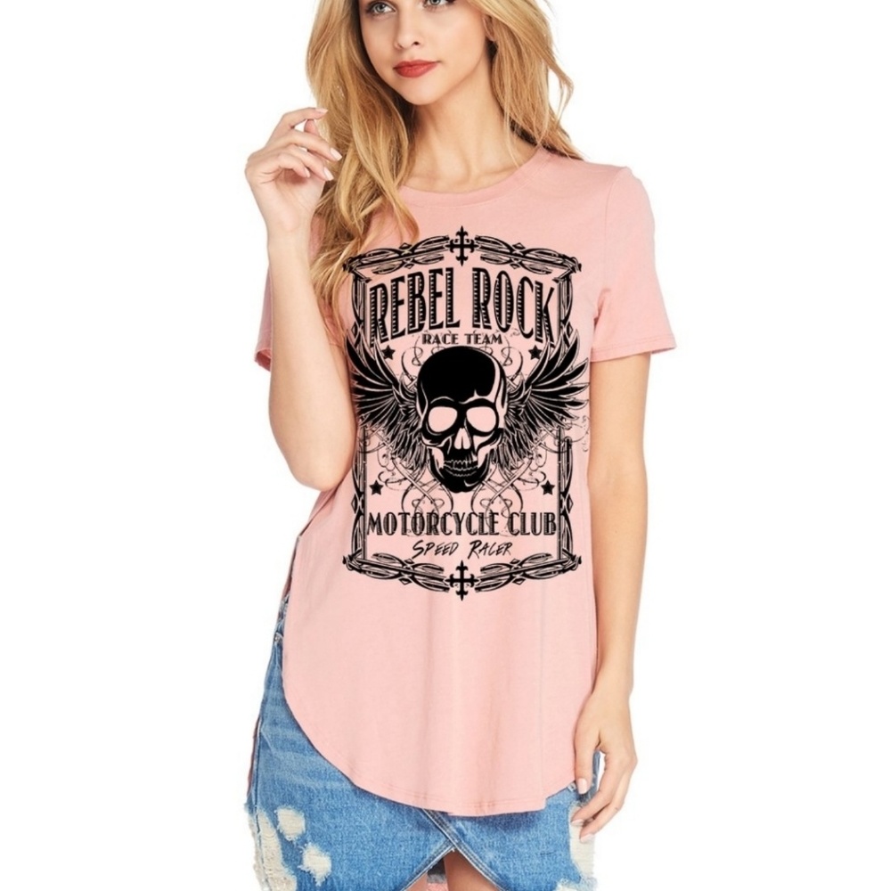 Rebel Rock Skull Graphic Top